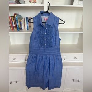 Lilly Pulitzer Blue Ruffled dress